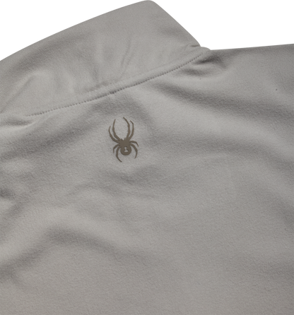 Spyder Men's Brushed Vertical Stripe Quarter Zip - Heather Grey