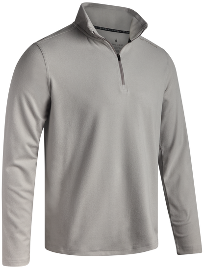 Spyder Men's Brushed Vertical Stripe Quarter Zip - Heather Grey