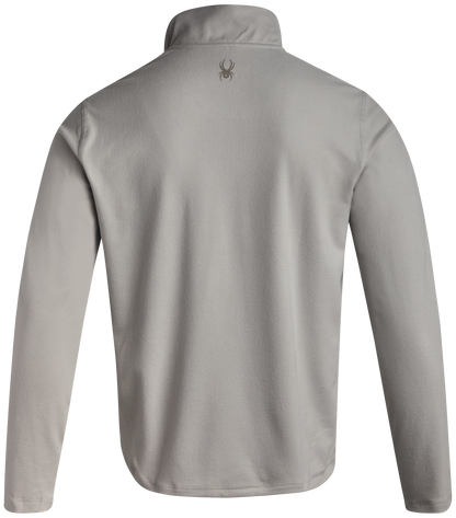 Spyder Men's Brushed Vertical Stripe Quarter Zip - Heather Grey