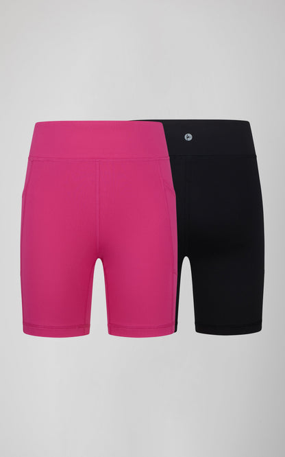 Girls 2 PK Interlock Side Pocket + Basic Bike Short