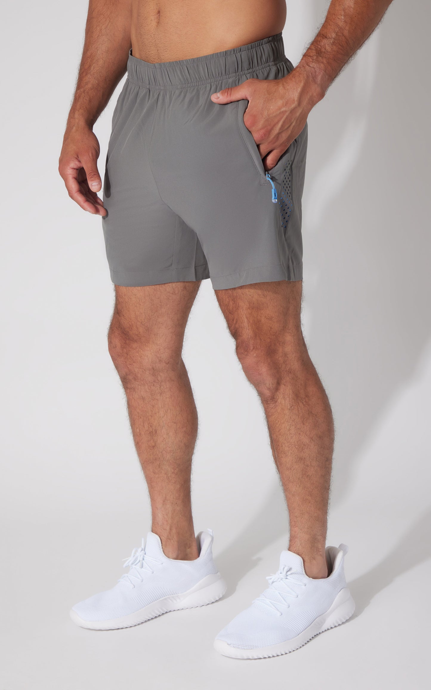 Mens Perforated Detail Woven Traction 7" Short
