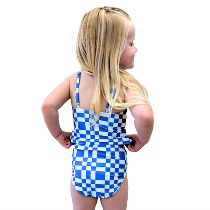 High Neck Crop Tankini Top (Girls)