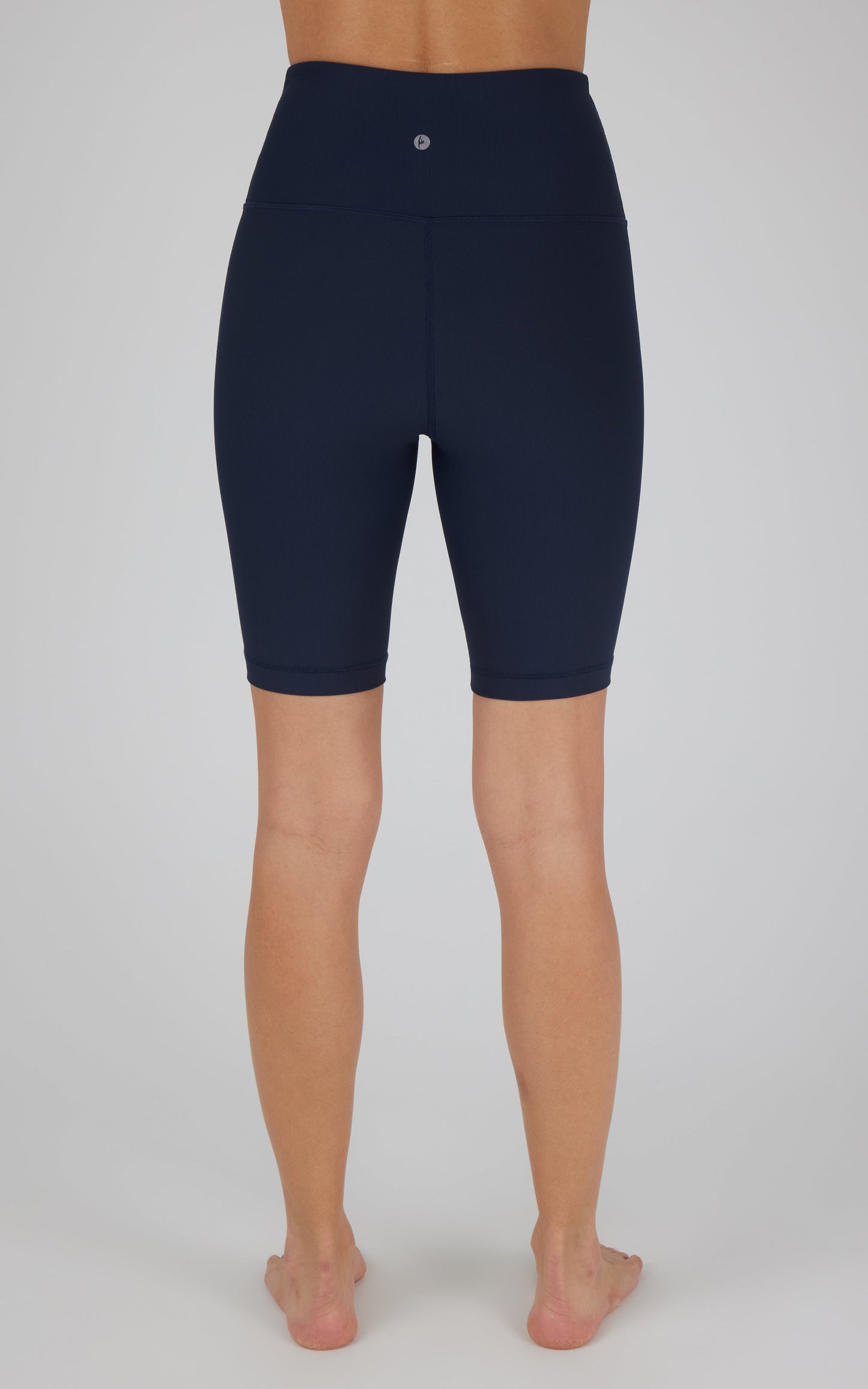 Womens High Waist Ribbed 9" Biker Shorts