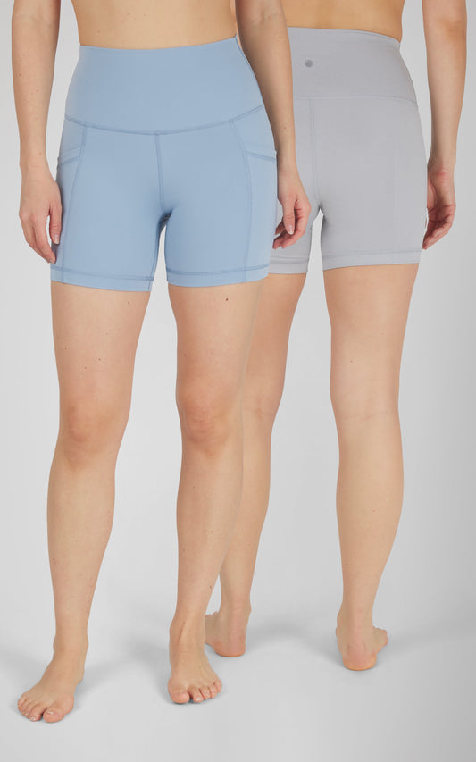 2 PK Lux 5" One Classic and One Pocketed  Shorts