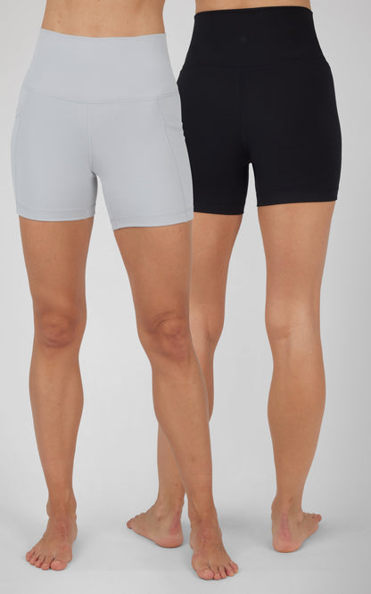 2 PK Lux 5" One Classic and One Pocketed  Shorts