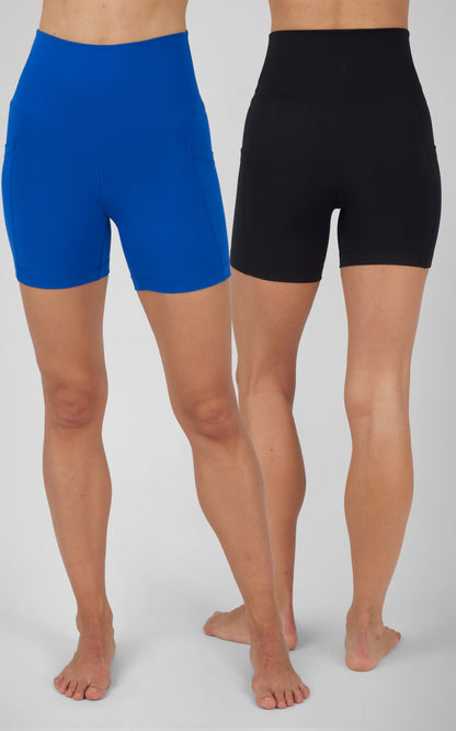 2 PK Lux 5" One Classic and One Pocketed  Shorts