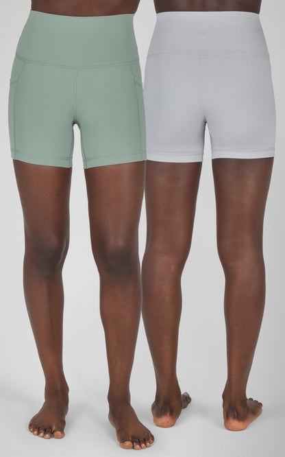 2 PK Lux Classic and Pocketed 5" Shorts - Our Earthy Story