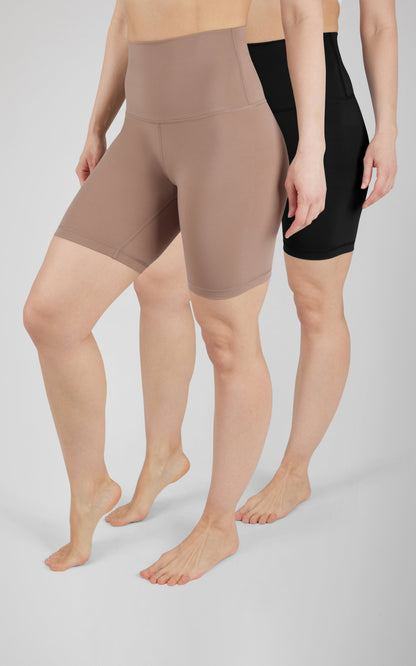 2 PK Lux 7" Super High Waist Bike Short