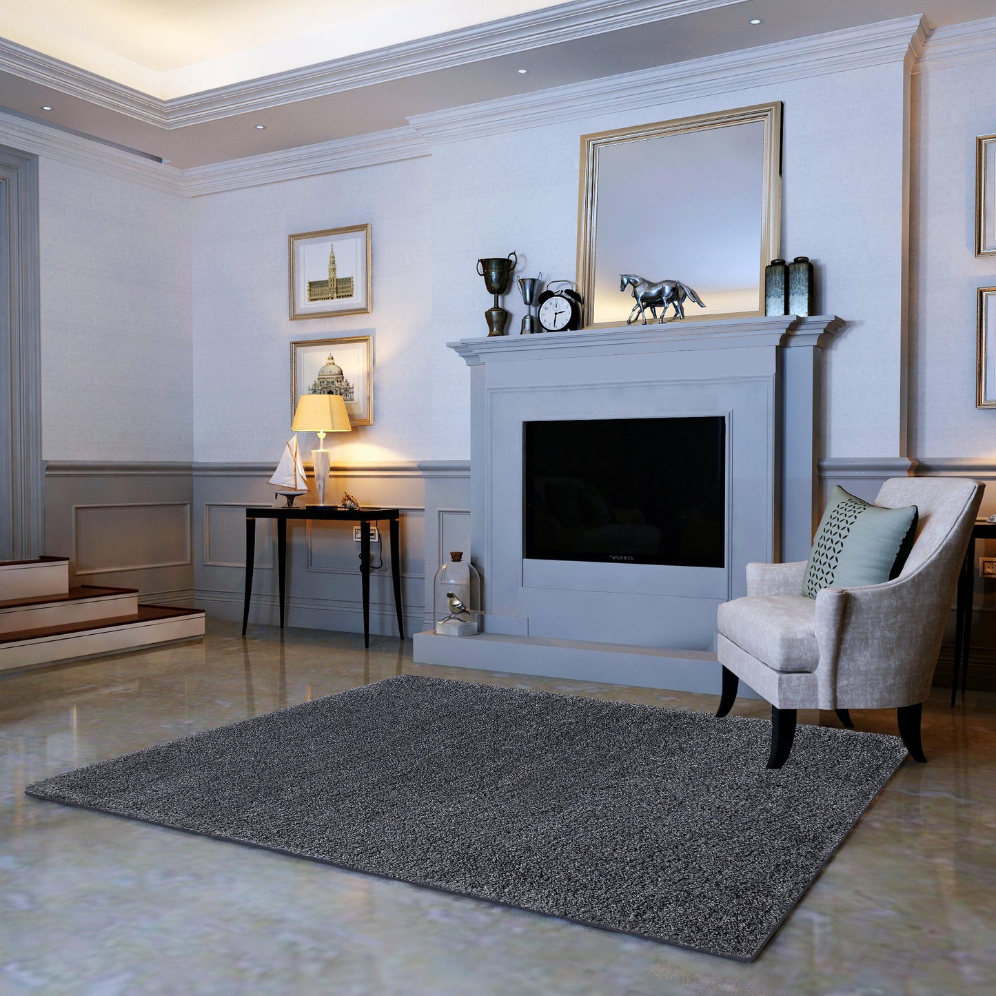 Elegant Comfort 5' x 7' -  8' x 10' Rectangle Shaggy Area Rug