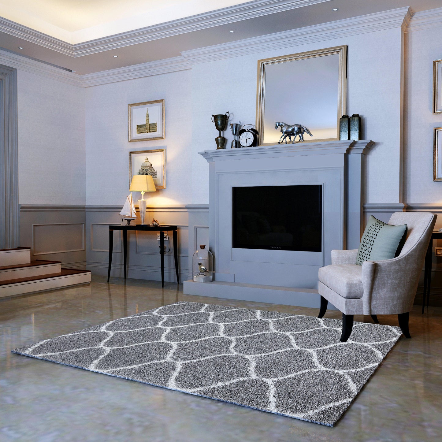 Elegant Comfort 5' x 7' -  8' x 10' Rectangle Shaggy Area Rug