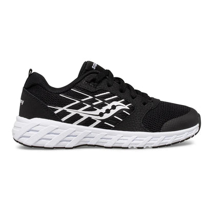 Saucony Preschool Wind 2.0 Wide Width Black/White