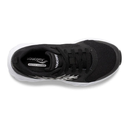 Saucony Preschool Wind 2.0 Wide Width Black/White