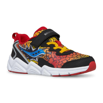 Saucony Preschool Flash A/C 3.0 Wide Width Black/Red/Yellow