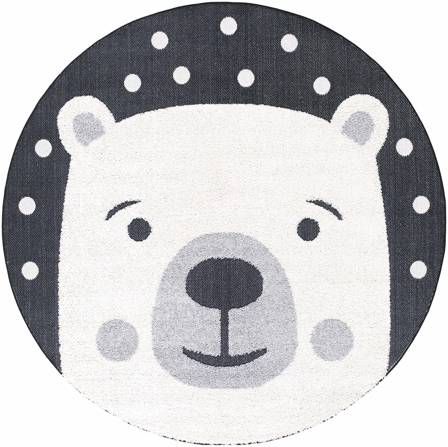 Kids Bear Animal Print Nursery Outdoor Area Rug - Clearance