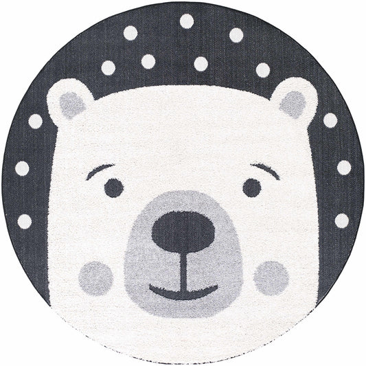 Kids Bear Animal Print Nursery Outdoor Area Rug - Clearance