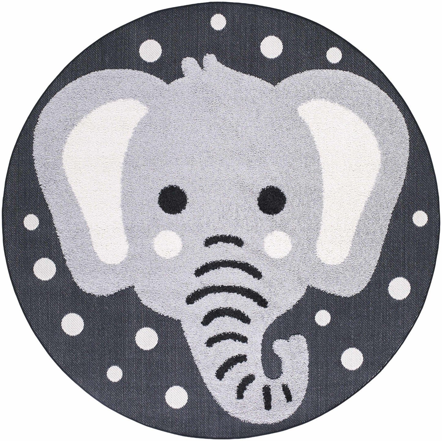 Kids Elephant Animal Print Nursery Outdoor Area Rug - Clearance