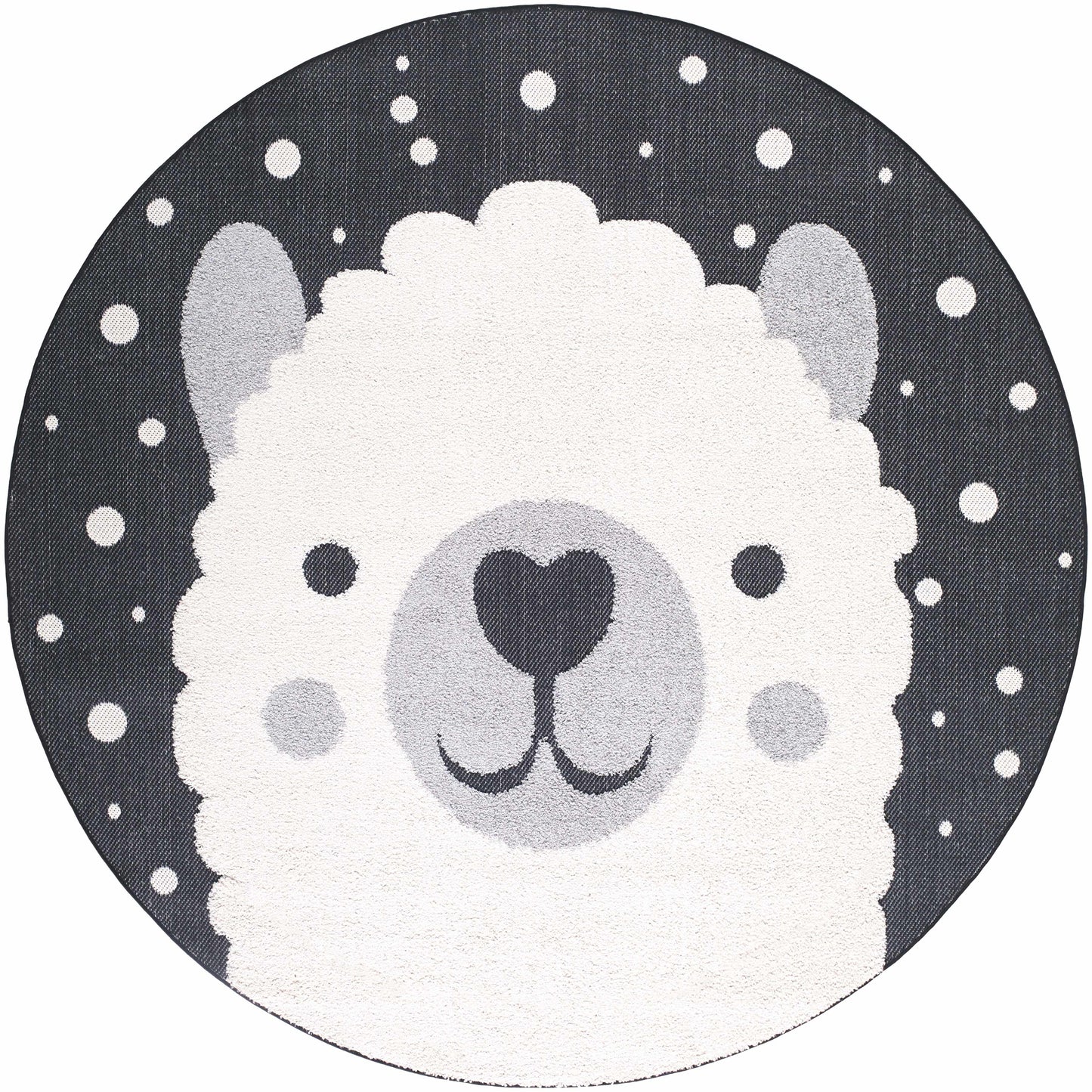 Kids Llama Animal Print Nursery Outdoor Area Rug - Clearance