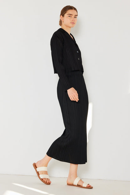 Marina West SKT01H Pleated Midi Pencil Skirt