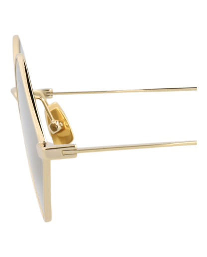 Saint Laurent Square-Frame Metal Sunglasses