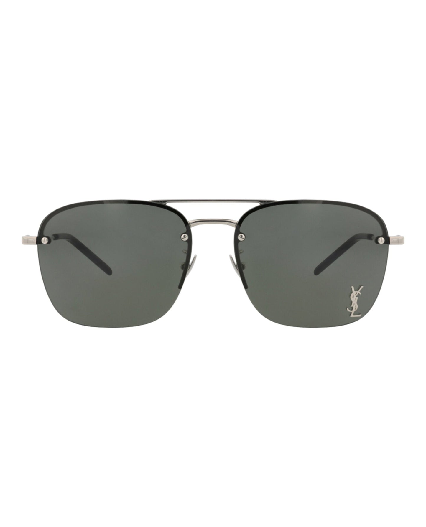 Saint Laurent Aviator-Frame Metal Sunglasses