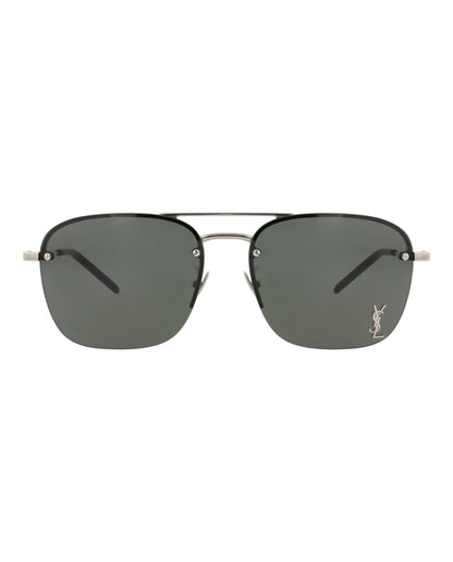Saint Laurent Aviator-Frame Metal Sunglasses