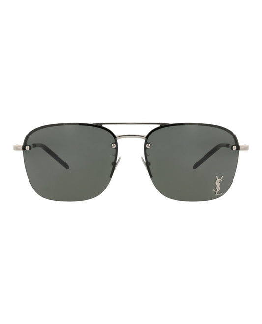 Saint Laurent Aviator-Frame Metal Sunglasses