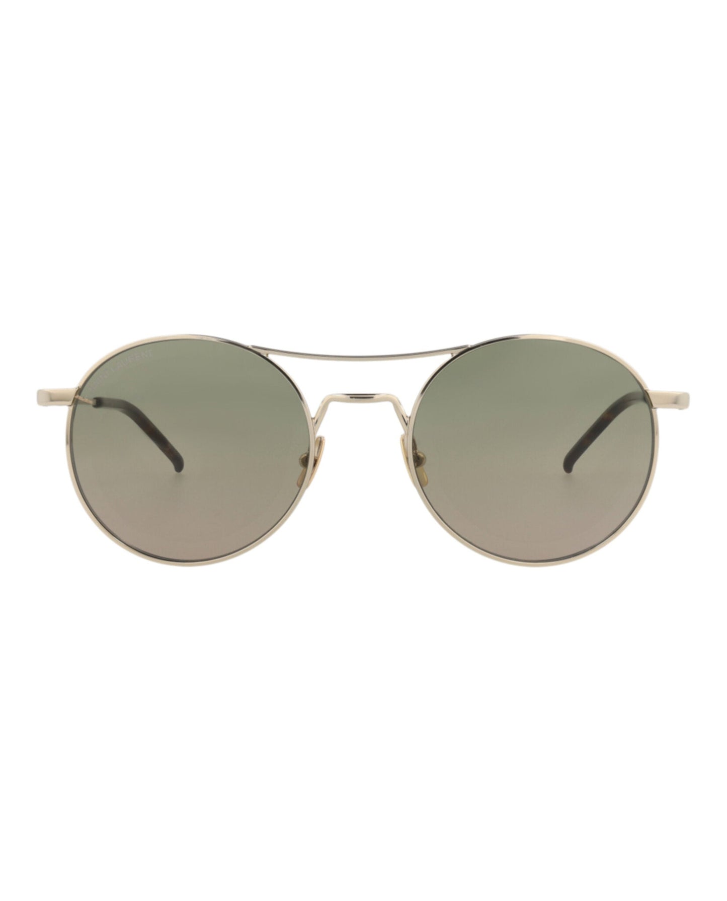 Saint Laurent Round-Frame Metal Sunglasses