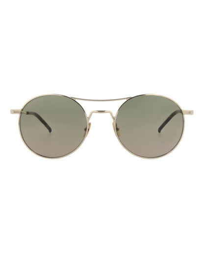 Saint Laurent Round-Frame Metal Sunglasses