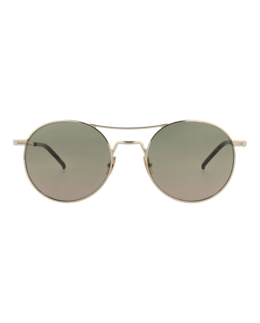 Saint Laurent Round-Frame Metal Sunglasses