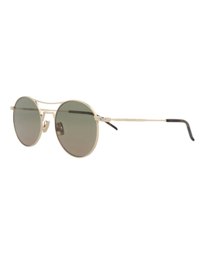 Saint Laurent Round-Frame Metal Sunglasses