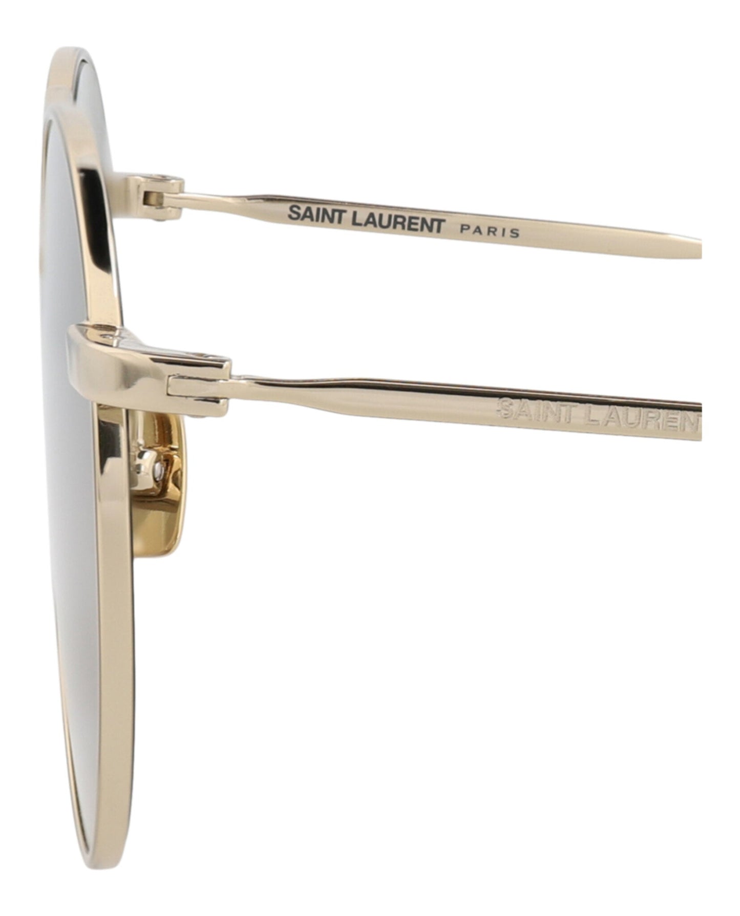 Saint Laurent Round-Frame Metal Sunglasses