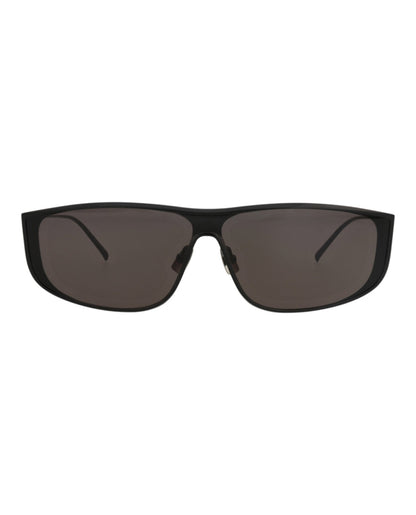 Saint Laurent Shield-Frame Metal Sunglasses