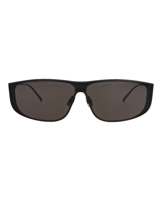 Saint Laurent Shield-Frame Metal Sunglasses