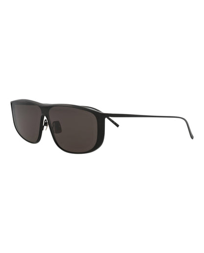 Saint Laurent Shield-Frame Metal Sunglasses