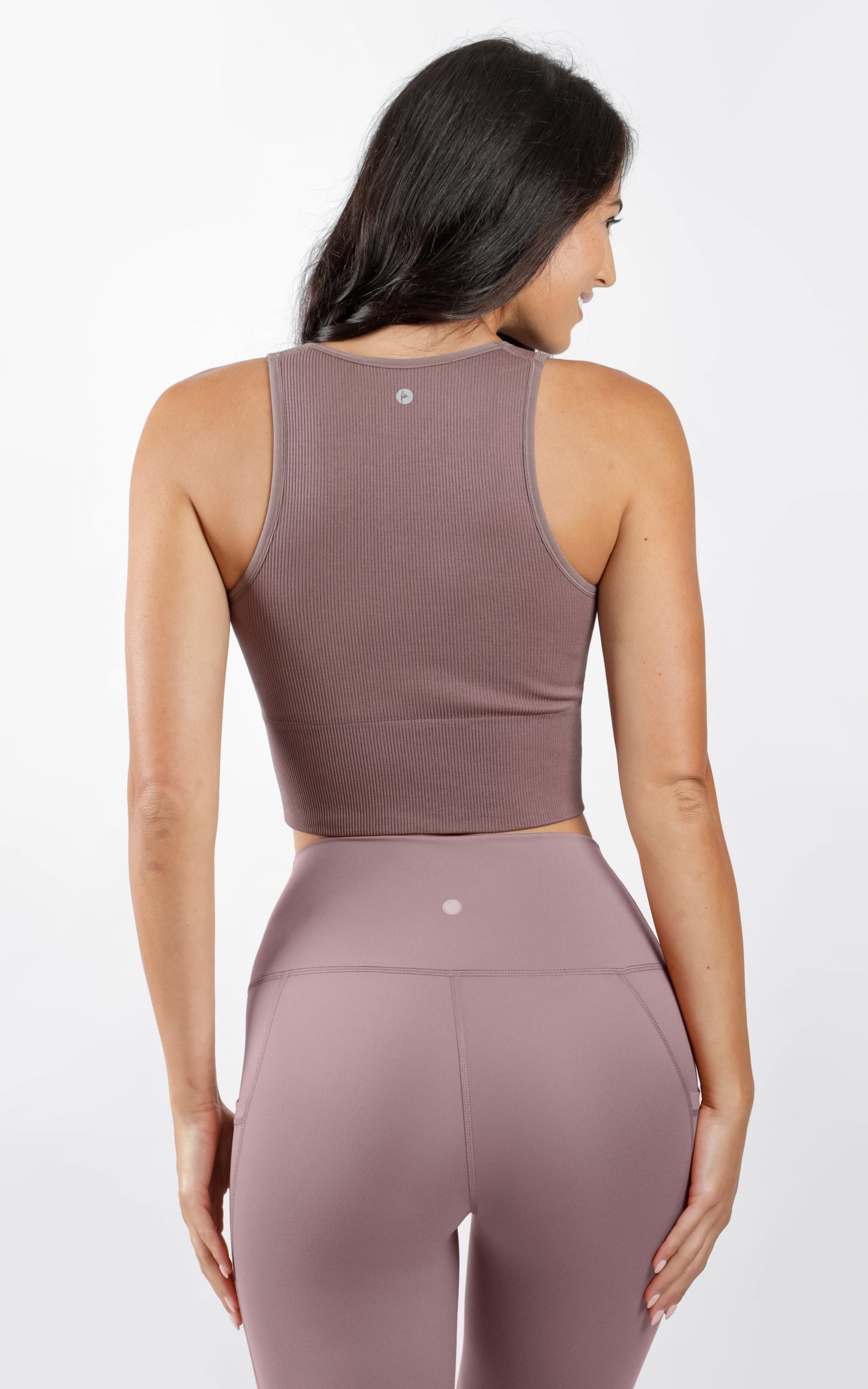 Seamless V-Neck Crop Ribbed Tank Top