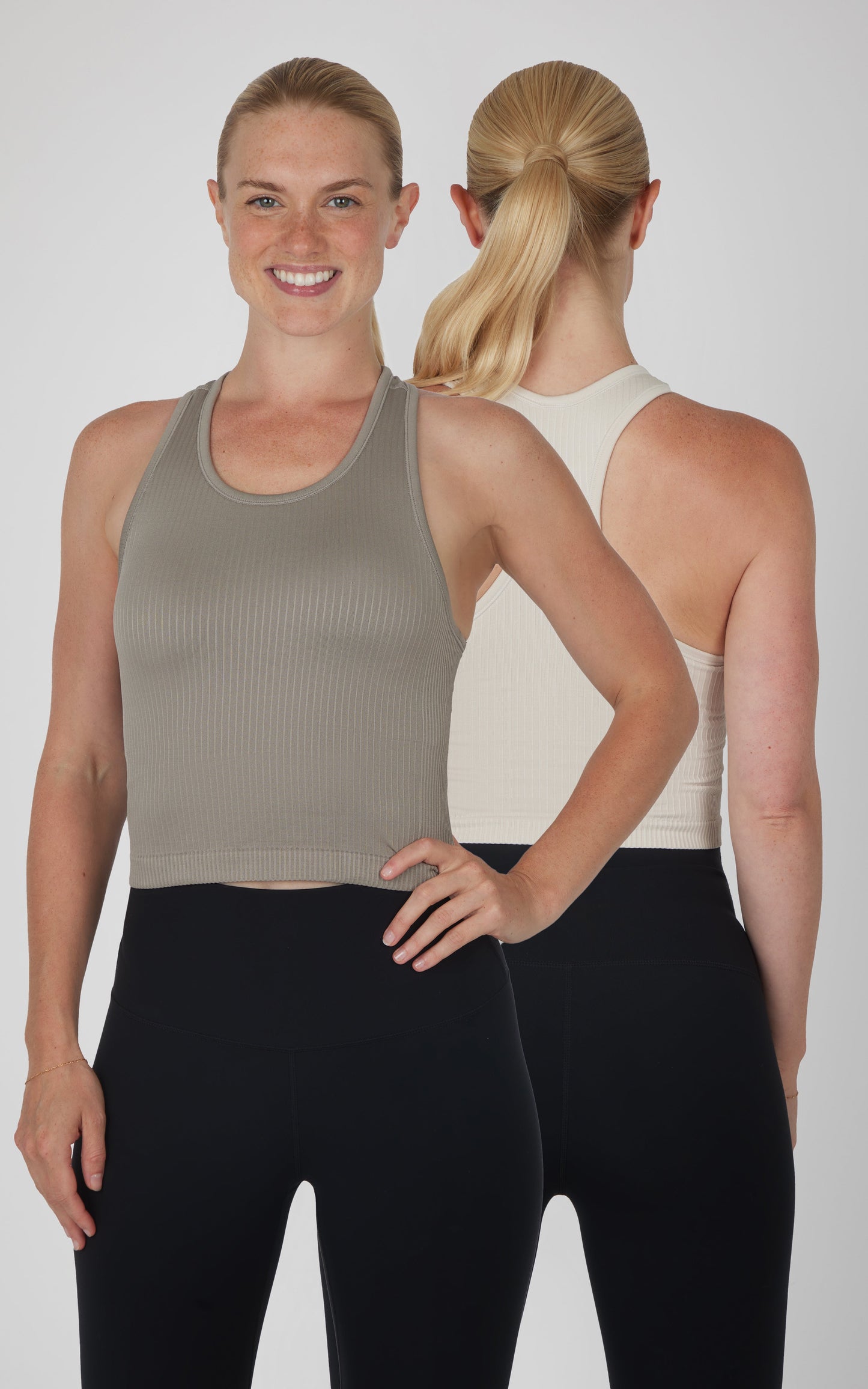 2 PK Racerback Tank with Built in  Bra - Our Cafe Story