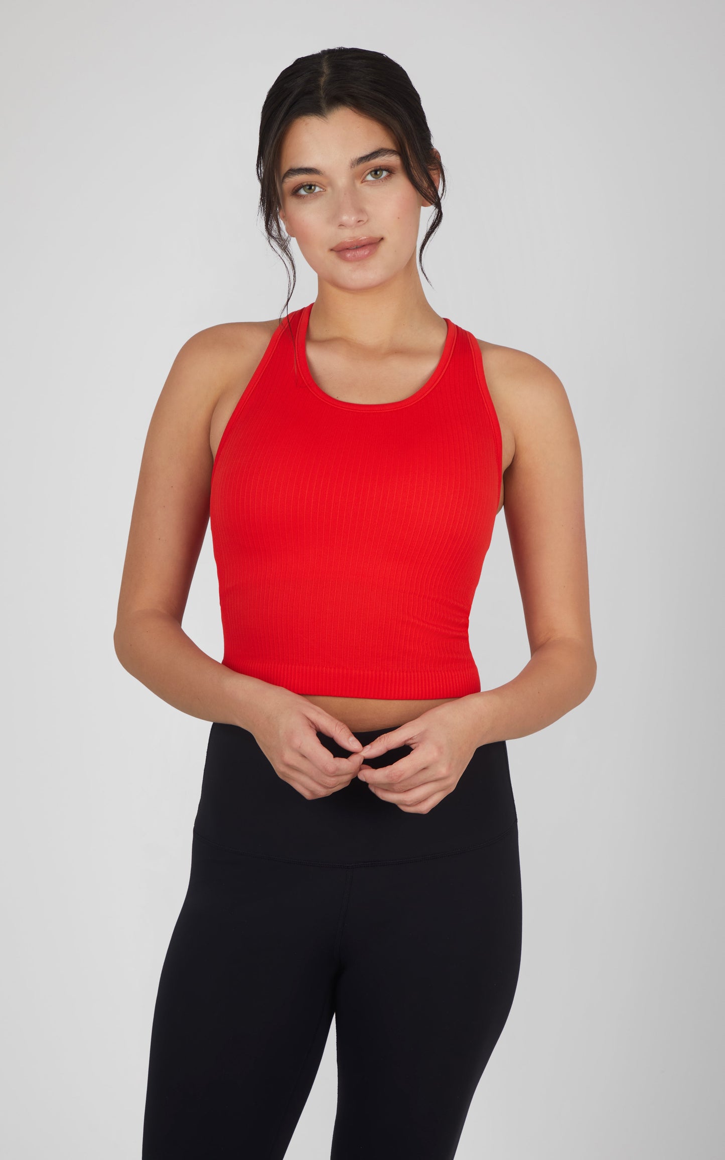 Ribbed Tank  with Padded Bra