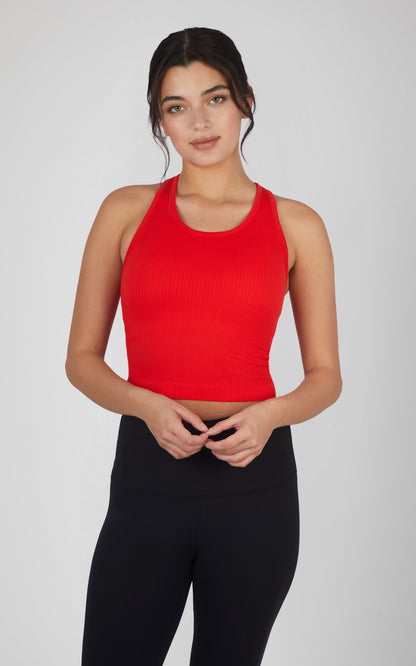 Ribbed Tank  with Padded Bra