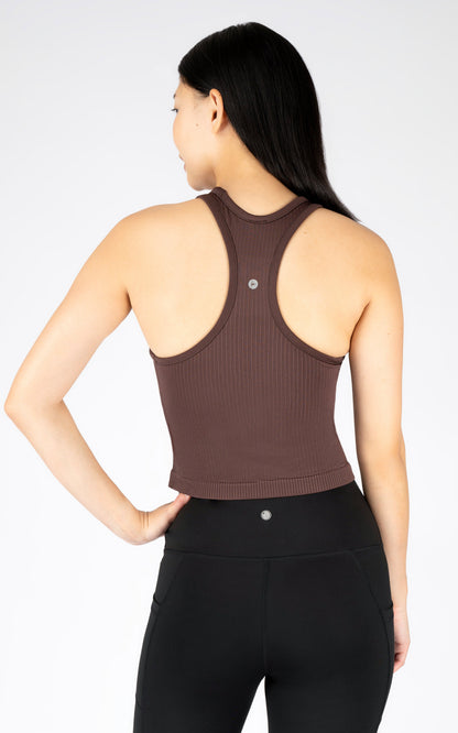 Ribbed Tank  with Padded Bra