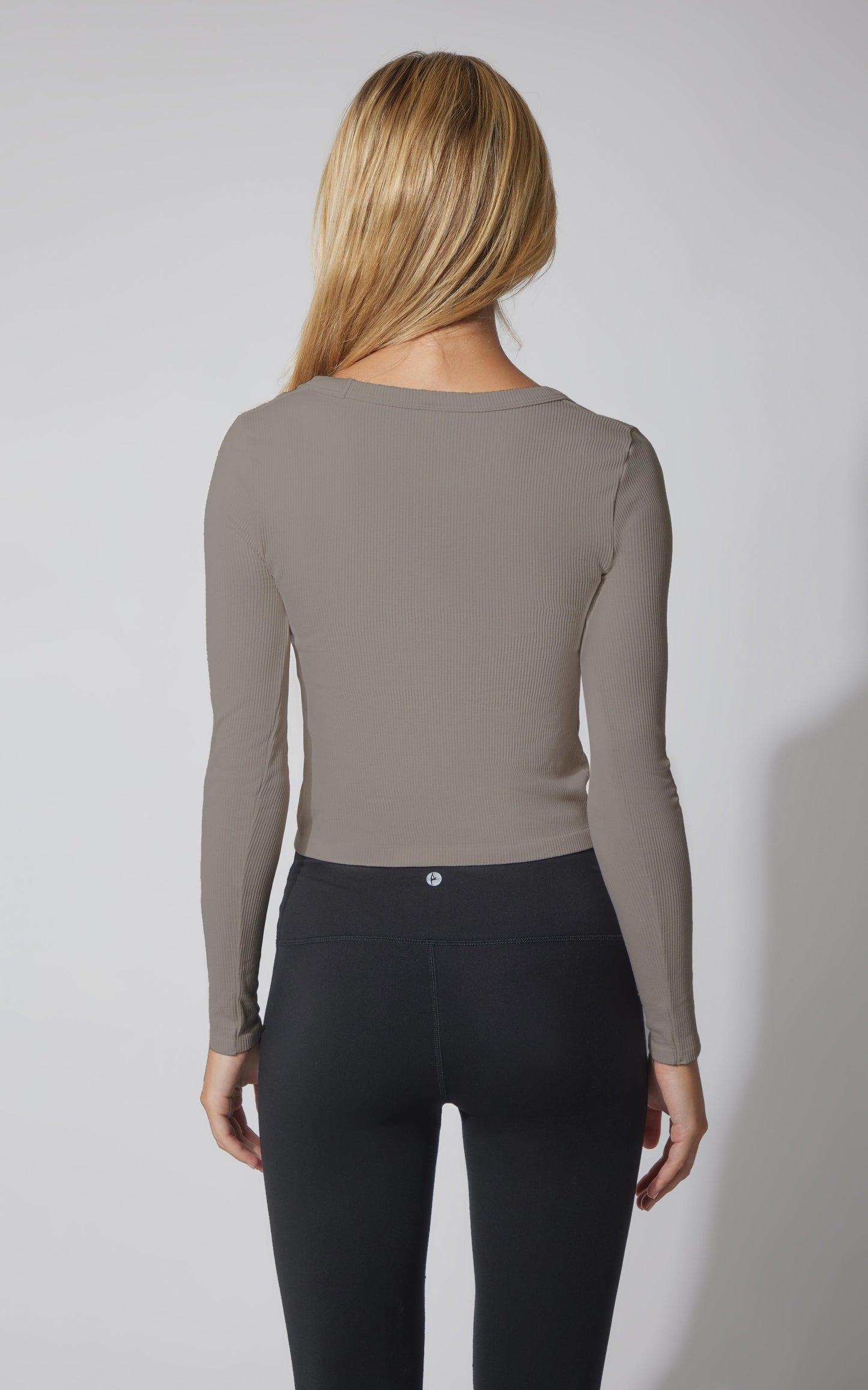 3 PK Ribbed Seamless Crew Neck, Scoop Neck and Square Neck Long Sleeve Top