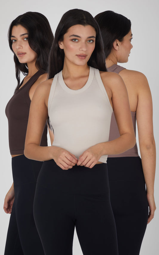 3 PK Ribbed Racerback Tank - Our Stone Story