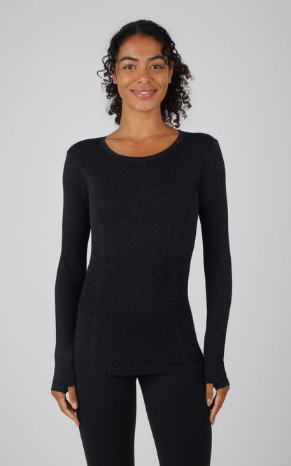 Lurex Seamless Long Sleeve Performance Shirt - Our Cafe Story