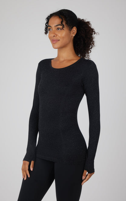 Lurex Seamless Long Sleeve Performance Shirt - Our Cafe Story