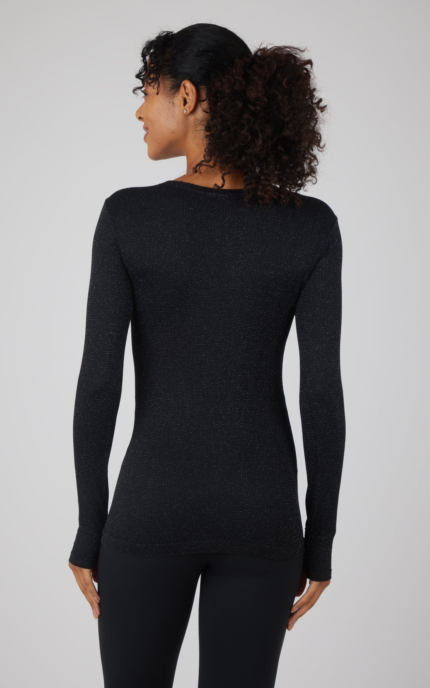 Lurex Seamless Long Sleeve Performance Shirt - Our Cafe Story