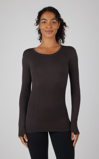 Lurex Seamless Long Sleeve Performance Shirt - Our Cafe Story