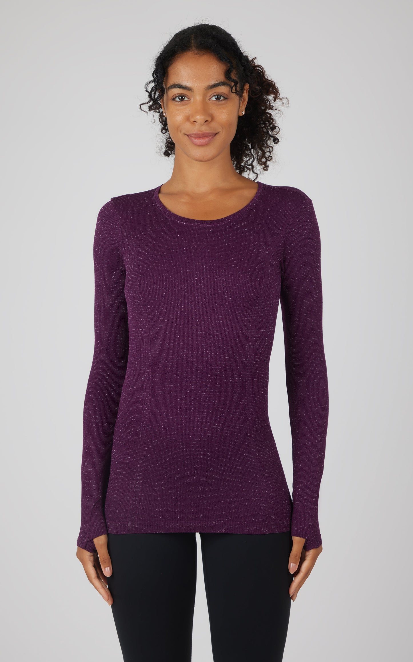 Lurex Seamless Long Sleeve Performance Shirt - Our Cafe Story