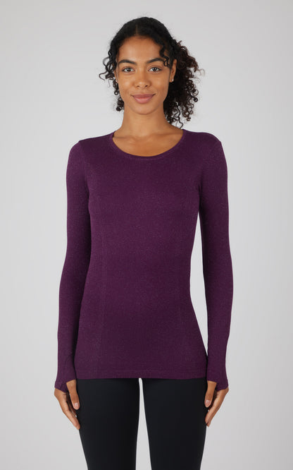 Lurex Seamless Long Sleeve Performance Shirt - Our Cafe Story
