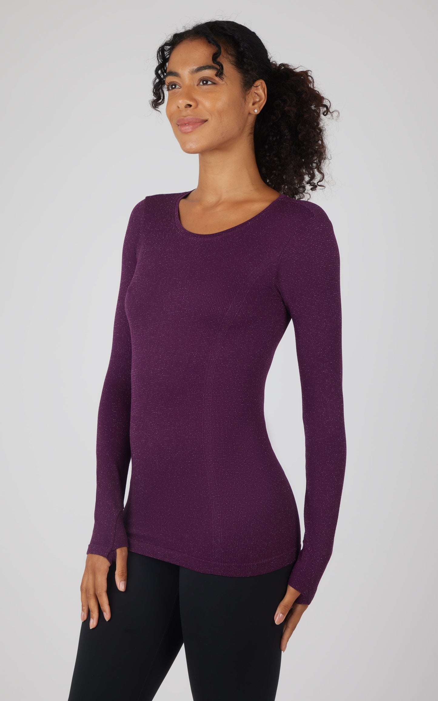 Lurex Seamless Long Sleeve Performance Shirt - Our Cafe Story