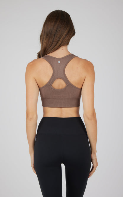 2 PK Ribbed Seamless Zip Front Bra