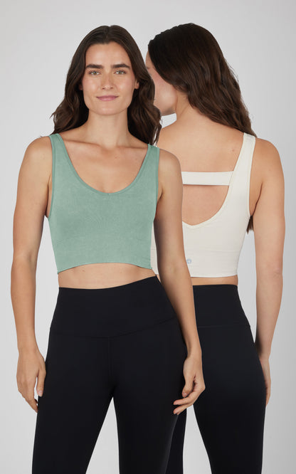 2 PK Stone Wash Bra Tank -Our Stone Story
